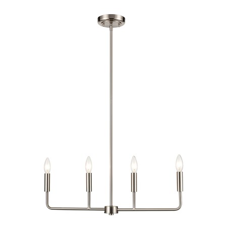 Thomas Park Slope 25'' Wide 4Light Chandelier, Brushed Nickel CN330422